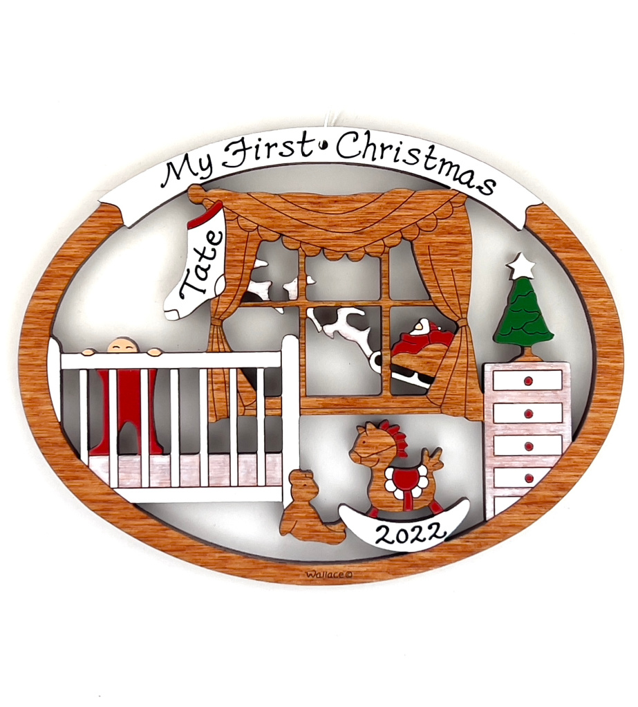 Baby's First Christmas Ornament - Red